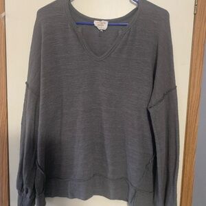 Fantastic Fawn Charcoal Knit Top